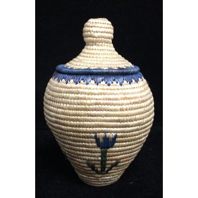 Coiled Sea Grass Basket Flower Design