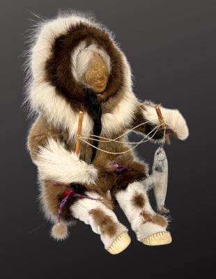 Woman Ice Fishing Doll