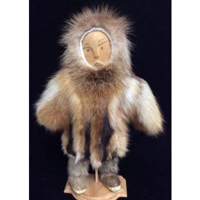 Yupik Wood Face Doll