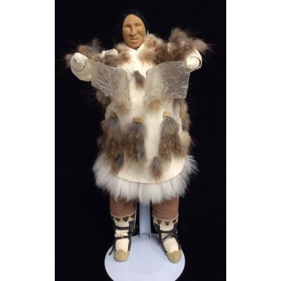 Yupik Doll Holding Seal Gut Material