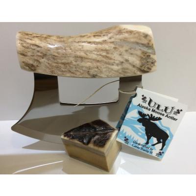 Ulu Knife with Moose Antler Handle