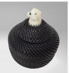 Baleen Basket with Sea Otter Head Finial