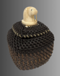 Square Baleen Basket with Walrus Head Finial