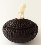 Large Baleen Basket with Eagle Landing Finial
