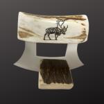 Ulu Knife with Scrimshaw of a Caribou