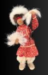 Woman with Dance Fans Doll