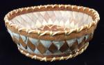 Birch Bark Basket with Single Diamond Pattern