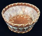 Single Diamond Pattern Birch Bark Basket