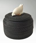 Baleen Basket with Sea Lion Finial